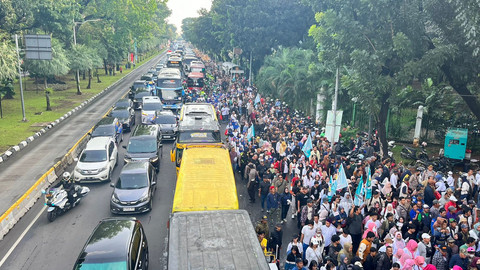 Kondisi Terkini Lalu Lintas Sekitar Monas Jelang HUT ke-79 Bhayangkara